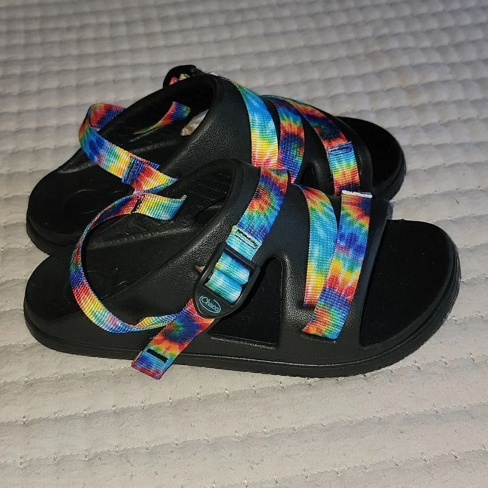 New Chaco Chillos Tie Dye Adjustable Strap Performance Sport Sandals Size Kids 2